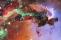 Stars, galaxies and nebulas in awesome cosmic image. Elements of this image furnished by NASA Royalty Free Stock Photo