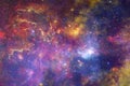 Stars, galaxies and nebulas in awesome cosmic image Royalty Free Stock Photo