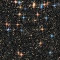 Stars and galaxy outer space sky night universe black starry background of starfield - seamless astronomical, deep space texture Royalty Free Stock Photo