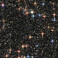 Stars and galaxy outer space sky night universe black starry background of starfield - seamless astronomical, deep space texture Royalty Free Stock Photo