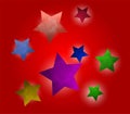 Stars glitter pattern red background. Royalty Free Stock Photo