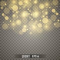 Stars glitter special light effect. Vector sparkles on transparent background. Christmas abstract pattern. Royalty Free Stock Photo