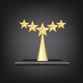 5 Stars Gold Trophy Award