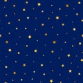 Stars golden seamless pattern