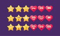 Stars And Hearts Emoji Character Set