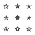 Stars icon collection Royalty Free Stock Photo