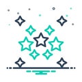 Mix icon for Stars, many star and christmas Royalty Free Stock Photo