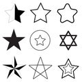 Stars icon on white background. flat style. stars icon for your web site design, logo, app, UI. black stars symbol. set of stars Royalty Free Stock Photo
