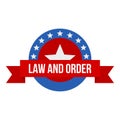 Stars law constitution day logo icon, flat style Royalty Free Stock Photo