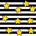 Stars and lines striped seamless kids funny pattern , repeatable vector background , geometric shapes