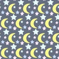 Stars and moon. Good night and sweet dreams theme Royalty Free Stock Photo