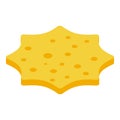 Stars nachos icon isometric vector. Bowl food