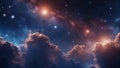 stars and nebula Deep blue space background filled with nebulae and shining stars Royalty Free Stock Photo