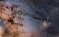 Stars and nebulae in Saggitarius and Rho Ophiuchi Royalty Free Stock Photo