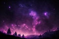 Stars in the night sky,purple background Royalty Free Stock Photo