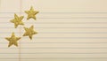 Stars on notebook paper Royalty Free Stock Photo