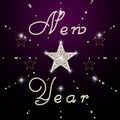 Stars ornament with text New Year