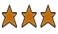 Stars pixel art ratings or life