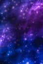 Stars, planet and galaxy in cosmos universe, space and time travel science background Royalty Free Stock Photo