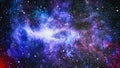 Nebula and galaxies in space.Planet and Galaxy - Elements of this Image Furnished by NASA Royalty Free Stock Photo