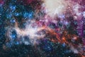 Nebula and galaxies in space.Planet and Galaxy - Elements of this Image Furnished by NASA Royalty Free Stock Photo