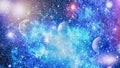 Nebula and galaxies in space.Planet and Galaxy - Elements of this Image Furnished by NASA Royalty Free Stock Photo