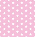 Stars on a pretty pink background retro seamless vector pattern for packaging, fabric, paper, background. Royalty Free Stock Photo