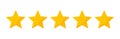 Stars quality rating symbol. Five stars icons design element