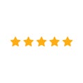 5 stars rating, customer reference icon, 5 stars cliparts