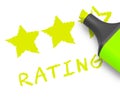 Stars Rating Displays Performance Report 3d Illustration Royalty Free Stock Photo