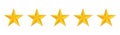 5 stars rating flat icon. Yellow like sign feedback customer of evaluation quality. Five star hotel logo. Satisfaction rank of