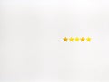 Stars rating review on white background simple golden and yellow