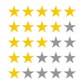 Stars rating. Vector five star. Rate design. Illustration in flat style. Vector