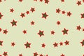 Stars with red borders on a white background seamless pattern. Perfect background for military or patriotic holiday