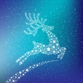 stars reindeer winter background