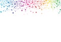 Stars scatter glitter confetti brush Multicolor spectrum rainbow Royalty Free Stock Photo