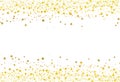 Stars scatter glitter confetti gold frame banner galaxy celebration party premuim product concept abstract background texture Royalty Free Stock Photo