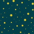 Stars seamless pattern for christmass decorationvector illustration, dark sky at night or in space tile background