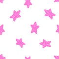 Stars seamless pattern. Hand drawn background celebration Royalty Free Stock Photo