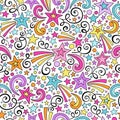 Stars Seamless Pattern Notebook Doodles Vector Royalty Free Stock Photo