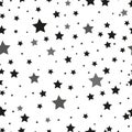Stars Seamless Pattern. The vector image. Starry night sky Royalty Free Stock Photo