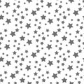 Stars Seamless Pattern. The vector image. Starry night sky Royalty Free Stock Photo