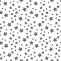 Stars Seamless Pattern. The vector image. Starry night sky