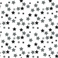 Stars Seamless Pattern. The vector image. Starry night sky