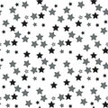 Stars Seamless Pattern. The vector image. Starry night sky Royalty Free Stock Photo