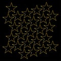 stars set: black color assets for Christmas stars, festival celebrations, web or game design, and app icons.Vector basic shapes.