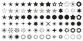 Stars set of 78 black icons. Rating Star icon. Star vector collection. Royalty Free Stock Photo