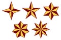 Stars set - five stars