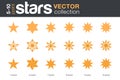 Stars Shapes Silhouettes Vector collection