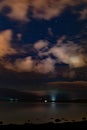 Night sky over the iconic Loch Royalty Free Stock Photo